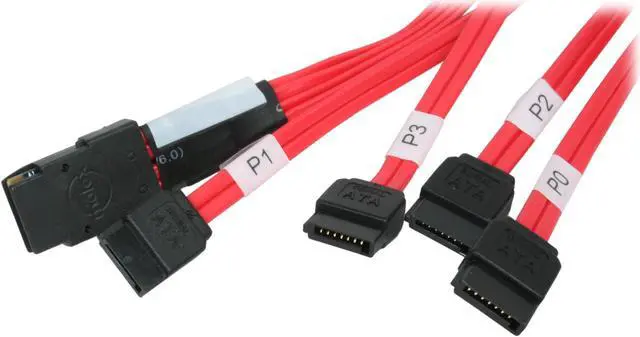 Alt view image 2 of 3 - 3ware CBL-SFF8087OCF-10M 1 Unit of 1M Multi-lane Internal (SFF-8087) Serial ATA Breakout Cable