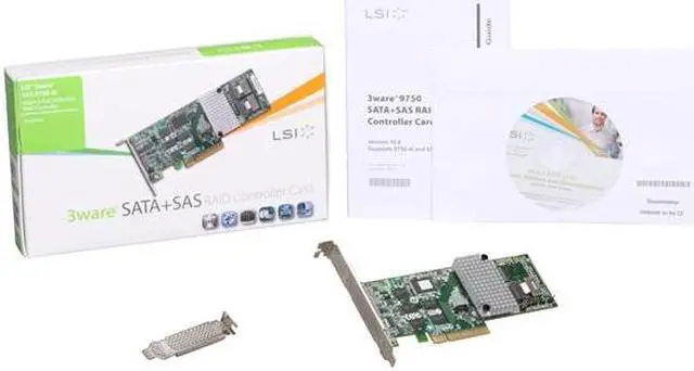 Alt view image 6 of 6 - 3ware Internal 9750-4i SATA/SAS 6Gb/s PCI-Express 2.0 w/ 512MB onboard memory Controller Card, Single