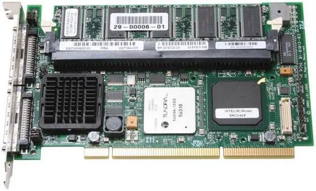 Alt view image 3 of 5 - Intel SRCU42X 64-bit/133MHz PCI-X SCSI Controller Card