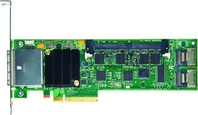 Alt view image 2 of 6 - Intel SRCSASJV PCI-Express x8 SATA / SAS Controller Card