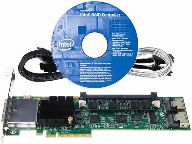 Alt view image 6 of 6 - Intel SRCSASJV PCI-Express x8 SATA / SAS Controller Card