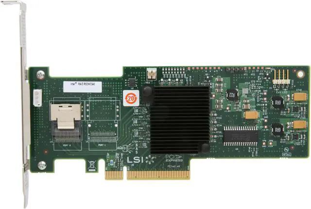 Alt view image 3 of 6 - Intel RAID Controller Card 6G SAS PCI-E x8 4 internal ports (RS2WC040)