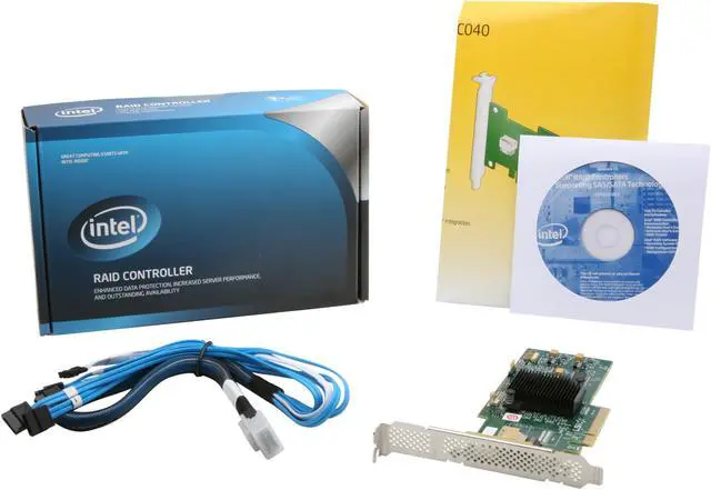 Alt view image 6 of 6 - Intel RAID Controller Card 6G SAS PCI-E x8 4 internal ports (RS2WC040)