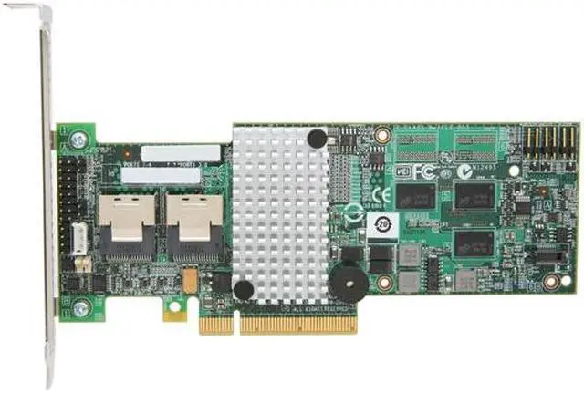 Alt view image 3 of 6 - Intel RAID SATA 8 internal port w/ 256MB cache memory PCI-E 2.0 x8 Controller Card (RT3WB080)