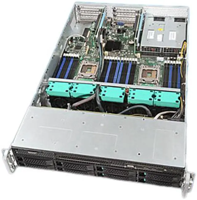 Alt view image 2 of 4 - Intel R2308GZ4GC 2U Rack Server Barebone Dual LGA 2011 DDR3 1600/1333/1066