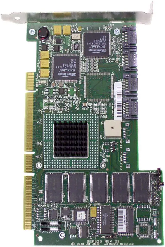 Alt view image 2 of 4 - LSI 1504064 64-bit 66 MHz PCI SATA MegaRAID 150-4 Kit 4 Port 64MB