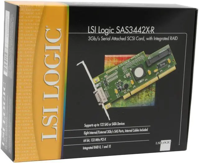 Alt view image 6 of 6 - LSI LSI00100 PCI-X SATA / SAS SAS3442X-R KIT 3Gb/s 8-port IR