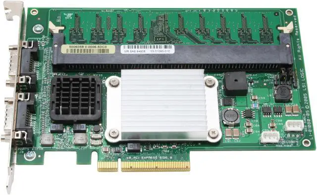 Alt view image 2 of 4 - LSI LSI00049 PCI Express SATA / SAS MegaRAID 8480E 8 Port 3G 256MB