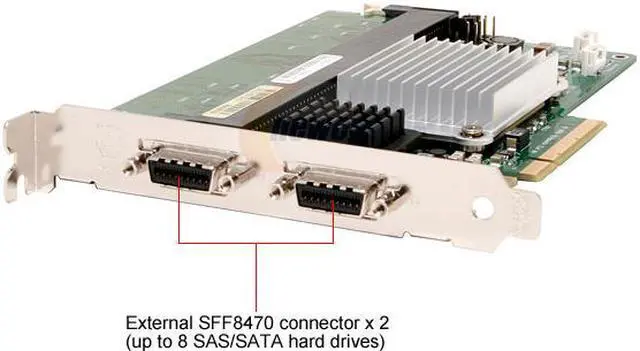 Alt view image 2 of 7 - LSI LSI00049-F PCI Express SATA / SAS MegaRAID 8480E 8 Port 256MB