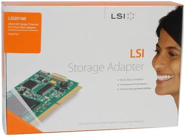 Alt view image 6 of 6 - LSI LSI20160B-F PCI Ultra160 SCSI 20160B U160 1Ch PCI 32 HBA