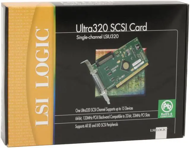 Alt view image 8 of 8 - LSI LSI00011-F PCI-X SCSI U320 1Ch