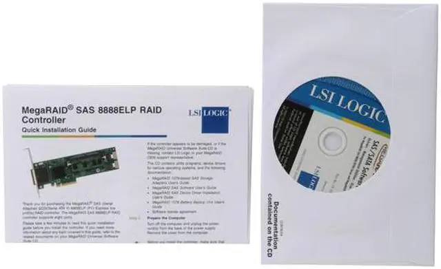 Alt view image 7 of 8 - LSI MegaRAID SATA/SAS 8888ELP 3Gb/s PCI-Express w/ 512MB onboard memory RAID Controller Card, Kit