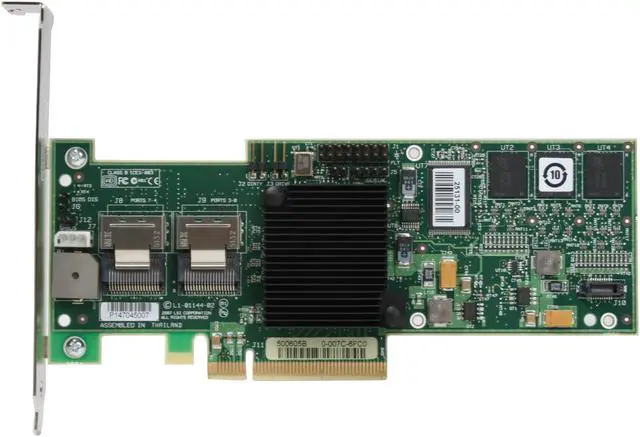 Alt view image 2 of 6 - LSI LSI00158 PCI Express SATA / SAS MegaRAID SAS 8708EM2