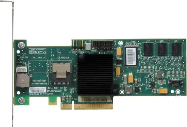 Alt view image 3 of 5 - LSI MegaRAID SATA/SAS 8704EM2 3Gb/s PCI-Express w/ 128MB onboard memory RAID Controller Card, Kit