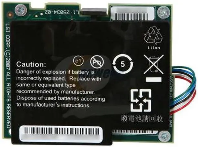 Alt view image 3 of 4 - LSI LSI00160 MegaRAID LSIiBBU06 Battery Backup Unit for 8708EM2 and 8704EM2