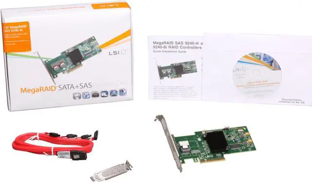 Alt view image 4 of 4 - LSI MegaRAID Internal  Low-Power SATA/SAS 9240-4i 6Gb/s PCI-Express 2.0 RAID Controller Card, Kit--Avago Technologies