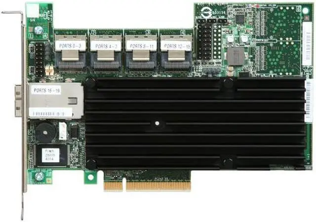 Alt view image 3 of 6 - LSI MegaRAID SAS LSI00210 (9280-16i4e) SATA/SAS 6Gb/s PCIe 2.0 w/ 512MB onboard memory controller card, Single--Avago Technologies