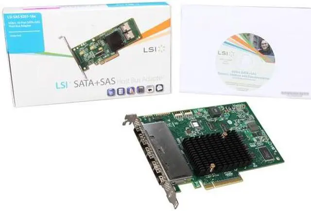 Alt view image 5 of 5 - LSI LSI00276 PCI-Express 2.0 x8 SATA / SAS 9201-16e Host Bus Adapter Single Pack--Avago Technologies