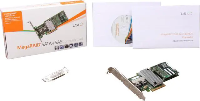Alt view image 5 of 5 - LSI MegaRAID Internal SAS 9265-8i 6Gb/s Dual Core ROC w/ 1GB cache memory RAID Controller Card, Single
