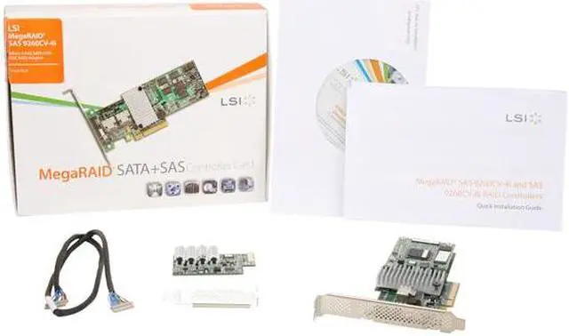 Alt view image 7 of 7 - LSI LSI00280 PCI-Express 2.0 x8 MD2 Low profile SATA / SAS MegaRAID SAS 9260CV-4i Controller Card, Single