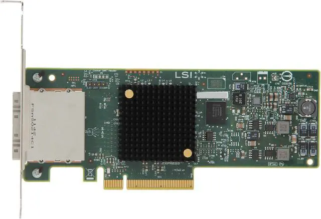 Alt view image 3 of 5 - LSI LSI00300 (9207-8e) PCI-Express 3.0 x8 Low Profile SATA / SAS Host Controller Card--Avago Technologies