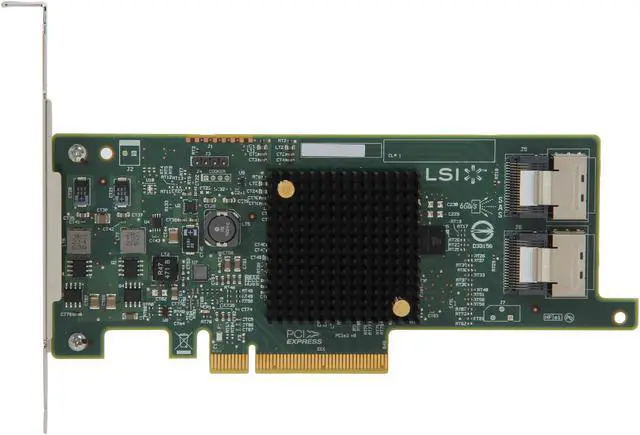 Alt view image 4 of 6 - LSI LSI00301 (9207-8i) PCI-Express 3.0 x8 Low Profile SATA / SAS Host Controller Card--Avago Technologies