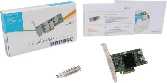 Alt view image 7 of 6 - LSI LSI00301 (9207-8i) PCI-Express 3.0 x8 Low Profile SATA / SAS Host Controller Card--Avago Technologies