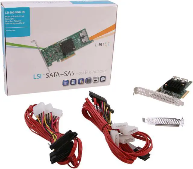 Alt view image 6 of 6 - LSI LSI00302 (9207-8i Kit) PCI-Express 3.0 x8 Low Profile SATA / SAS Host Controller Card - Kit--Avago Technologies