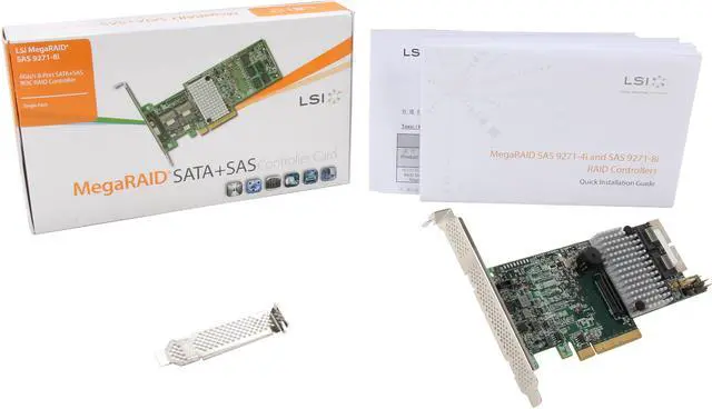 Alt view image 7 of 6 - LSI MegaRAID LSI00330 (9271-8i) PCI-Express 3.0 x8 SATA / SAS RAID Controller - Single--Avago Technologies