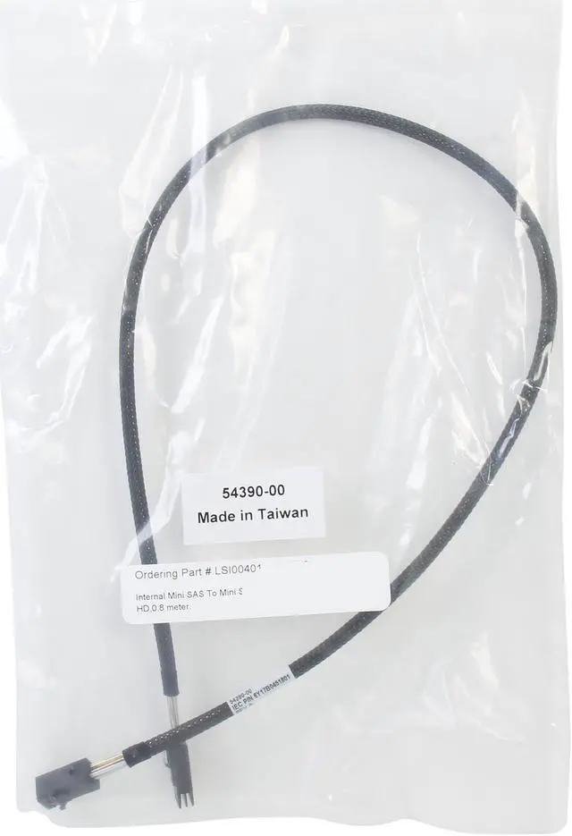 Alt view image 3 of 3 - LSI LSI00401 0.8 meter internal cable SFF8643 to SFF8087 (mini SAS HD to mini SAS)--Avago Technologies