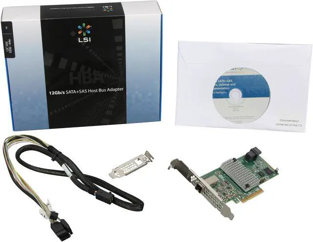 Alt view image 6 of 6 - LSI 9300-4i4e kit PCI-Express 3.0 SATA / SAS 4-Port Int, 4-Port Ext SAS3 12Gb/s HBA -Kit--Avago Technologies