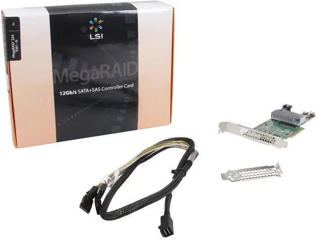 Alt view image 5 of 5 - LSI 9300 MegaRAID SAS 9361-4i (LSI00414) PCI-Express 3.0 x8 Low Profile SATA / SAS High Performance Four-Port 12Gb/s RAID Controller (Kit)--Avago Technologies