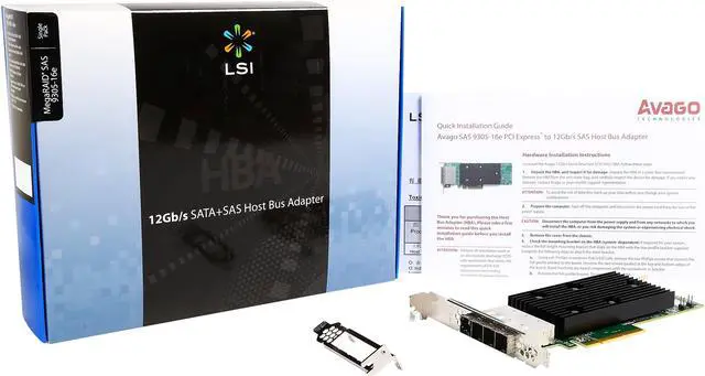 Alt view image 6 of 5 - LSI 9305-16e x8 lane, PCIe 3.0 Low Profile SAS SAS 9305 12 Gb/s SAS Host Bus Adapter
