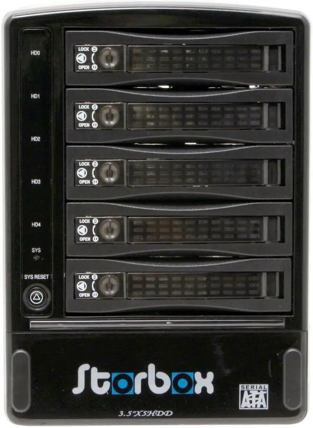 Alt view image 3 of 9 - Athena Power BP-ESATA350SESR RAID 0, 1, 0+1, 5 5 3.5" Drive Bays 1 x eSATA Multi Ports SATA External Back Plane Unit