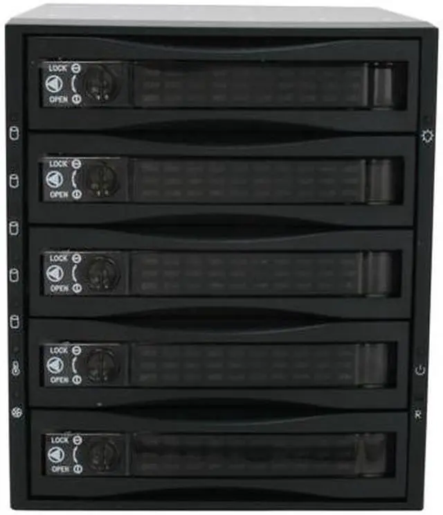 Alt view image 2 of 6 - Athena Power BP-SAS3051B RAID 0 / 1 / 5 / 10 5 3.5" Drive Bays 3 x 5.25" Bay for 5 x 3.5" SAS/SATA HDD Backplane