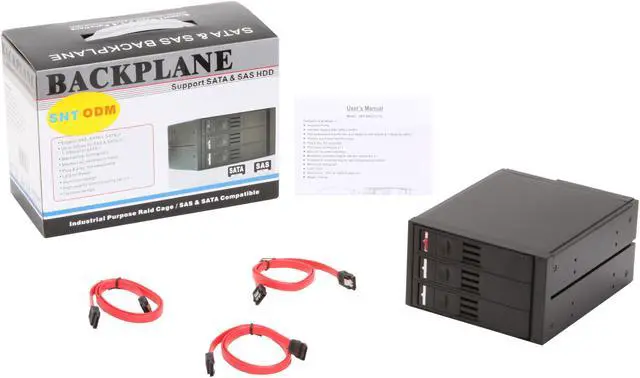 Alt view image 5 of 5 - Athena Power BP-TL2131SAC RAID 0 / 1 / 5 3 3.5" Drive Bays 2 x 5.25" Bays to 3 x 3.5" SATA/SAS Hot Swap RAID Subsystem