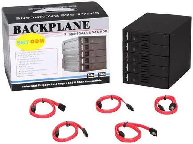 Alt view image 5 of 5 - Athena Power BP-TL3051SAC Trayless 5 x 3.5" SAS / SATA- 3 x 5.25" Bay for 4 HDD