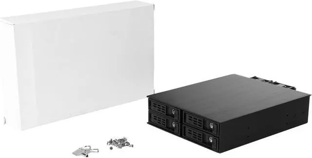 Alt view image 7 of 7 - Athena Power BP-SAC1425AVL12 MIni-SAS 12Gb/s Internal Hot-Swap Backplane Module: 4 x 2.5" SAS / SATA SSD / HDD (Up to 15mm Height) in 5.25" Drive Bay - OEM
