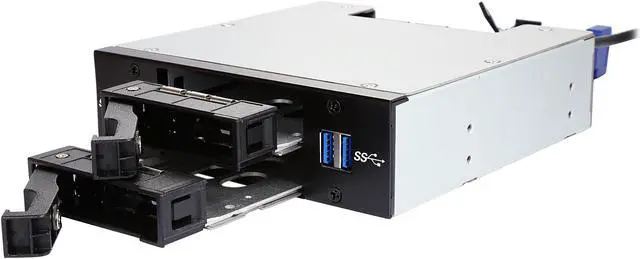Alt view image 6 of 7 - Athena Power BP-1225U32SAC USB 3.0 Super Speed 5.25" Drive Bay Extended Backplane Module