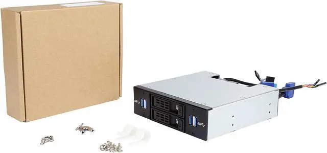 Alt view image 7 of 7 - Athena Power BP-1225U32SAC USB 3.0 Super Speed 5.25" Drive Bay Extended Backplane Module