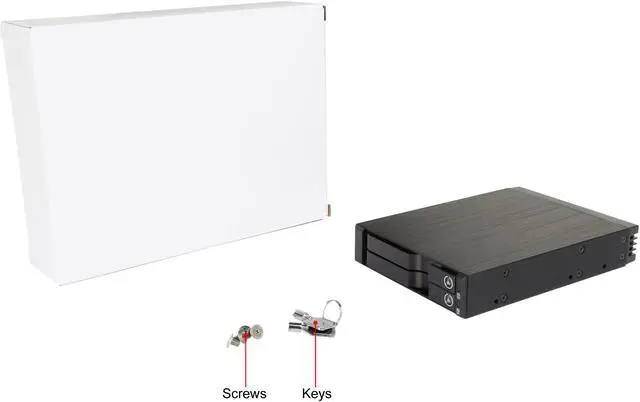 Alt view image 6 of 6 - Athena Power BP-TLASA2221 1 x 3.5" HDD Bay into 2 x 2.5" Bays HDD Rack