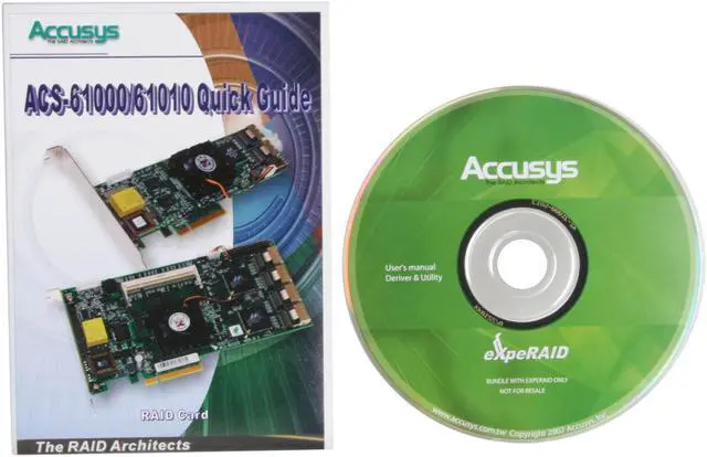 Alt view image 6 of 7 - Accusys ACS-61000-4 PCI Express 2.5GHz x8, transfer rate up to 2GBps SATA II (3.0Gb/s) Controller Card