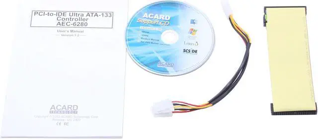 Alt view image 3 of 4 - ACARD AEC-6280 PCI IDE PCI ATA-133 IDE Adapter