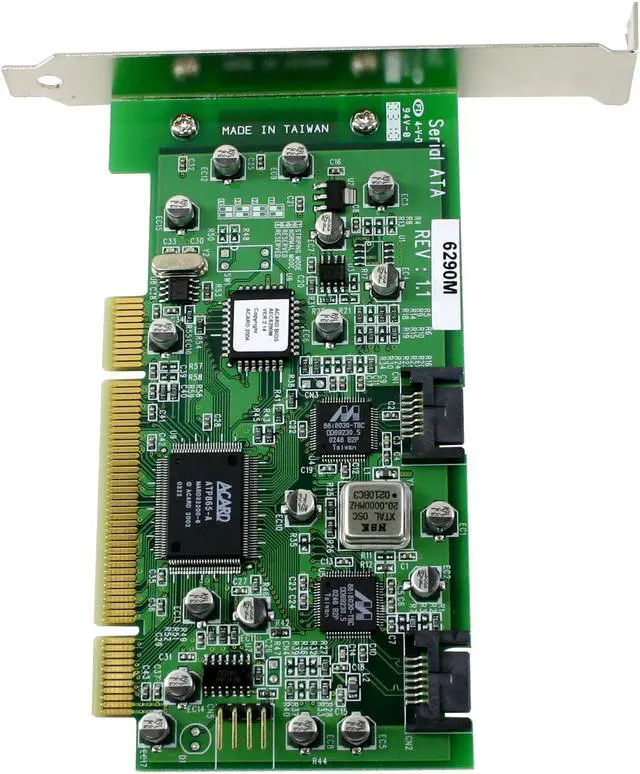 Alt view image 2 of 4 - ACARD AEC6290M PCI SATA 2-Channel Adapter for Mac