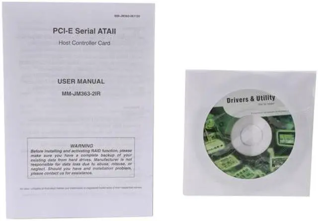 Alt view image 4 of 5 - SYBA SY-JM363-2S1P PCI Express SATA / IDE Combo Controller Card