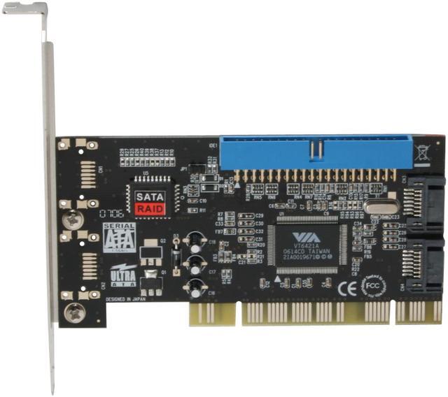 Alt view image 2 of 6 - SYBA SD-VIA-1A2S VIA PCI SATA 1.5G / IDE ATA 133 Combo Controller Card / Supports Raid 0, 1, 0+1, JBOD, non-RAID mode