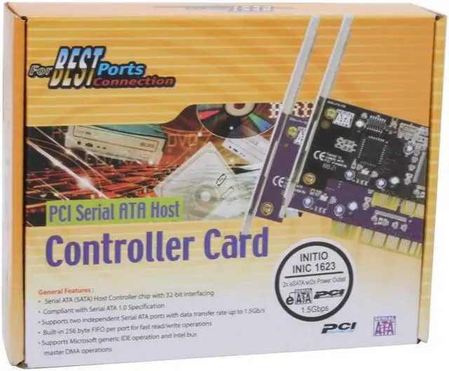 Alt view image 6 of 6 - SYBA SD-INI-2ES PCI SATA Controller Card