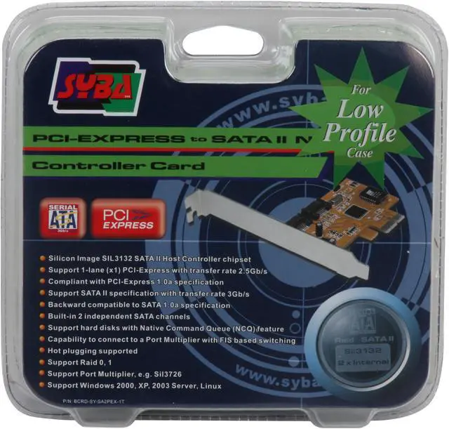 Alt view image 5 of 5 - SYBA SD-LP-PEX2IR PCI Express Low Profile SATA II (3.0Gb/s) Controller Card