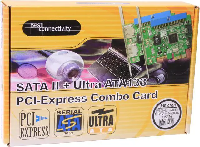 Alt view image 7 of 7 - SYBA SD-PEX-JM1A1E1S PCI Express SATA / IDE Controller Card