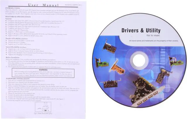 Alt view image 6 of 7 - SYBA SD-PEX-JM1A1E1S PCI Express SATA / IDE Controller Card